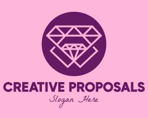 Proposal - Premium Purple Diamonds logo design