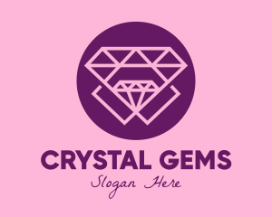 Premium Purple Diamonds logo design