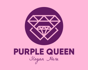 Premium Purple Diamonds logo design