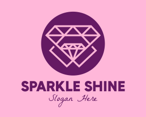 Rhinestone - Premium Purple Diamonds logo design