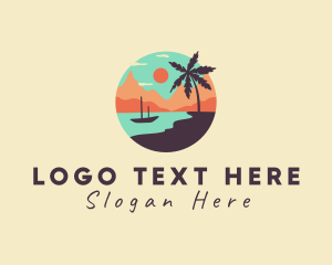 Tourist - Vacation Beach Trip logo design