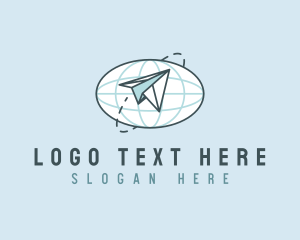 Vacation - Plane Globe Courier logo design