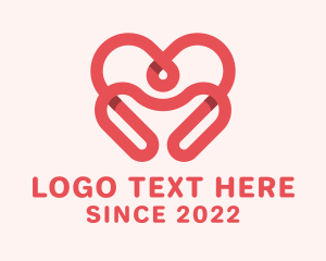 Friendship - Red Matchmaking Heart logo design