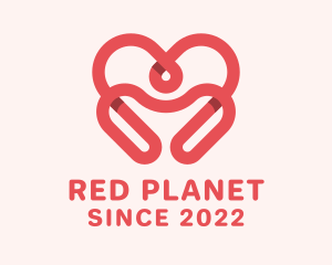 Red Matchmaking Heart logo design