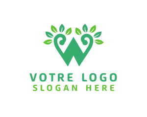 Dentistry - Green W Letter logo design