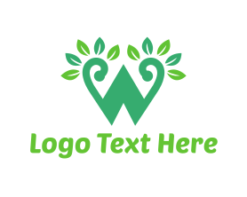 Letter W - Green W Letter logo design