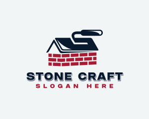 Masonry Trowel Bricklayer logo design