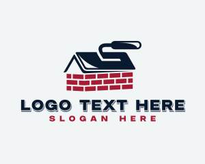 Bricklaying - Masonry Trowel Bricklayer logo design