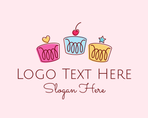 Party - Cute Birthday Cupcakes logo design