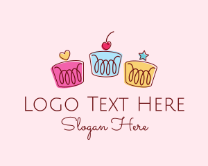 Birthday - Cute Birthday Cupcakes logo design