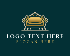 Upholstery - Luxury Interior Sofa logo design