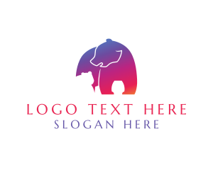 Bovine - Wildlife Bear Zoo logo design