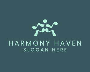 Composer - Musical Note Dancing Man logo design