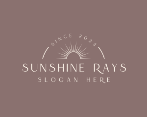 Minimalist Sun Ray Boutique logo design