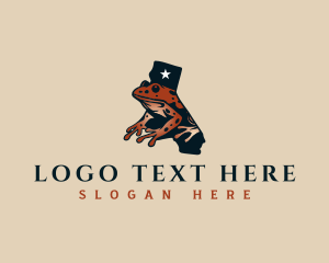 Red Legged Frog - California Amphibian Frog logo design