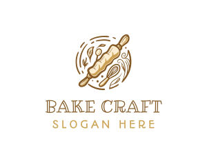 Rolling Pin Baking Tools logo design