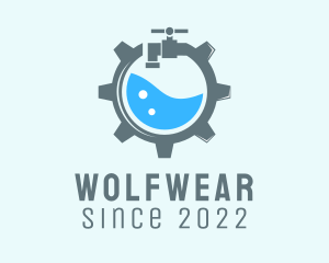 Faucet - Water Plumber Gear logo design