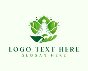 Pose - Human Hand Yoga logo design