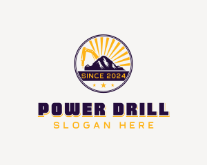 Mountain Drill Excavator logo design