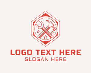 Hexagon - Hexagon Hammer Wrench logo design
