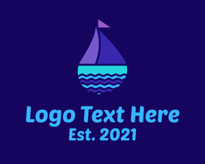 Droplet - Colorful Ocean Sailboat logo design