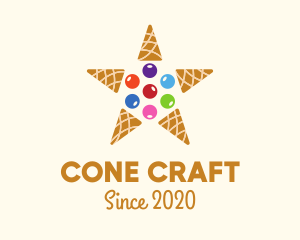 Cone - Ice Cream Star logo design
