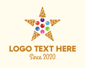 Waffle - Ice Cream Star logo design