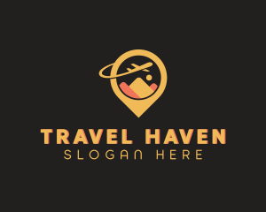 Airplane Travel Destination logo design
