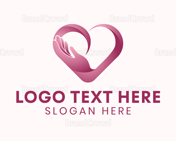 Caring Love Hand Logo
