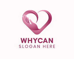 Heart - Caring Love Hand logo design