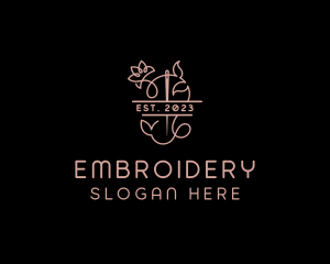 Needle Flower Tailoring logo design