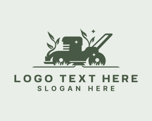 Lawn Mower Yard Cleaning Logo