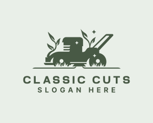 Lawn Mower Yard Cleaning logo design