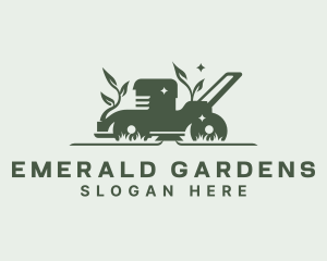 Lawn Mower Yard Cleaning logo design