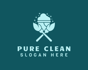 Mop & Bucket Cleaning logo design