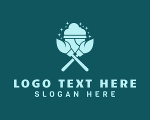 Mopping - Mop & Bucket Cleaning logo design