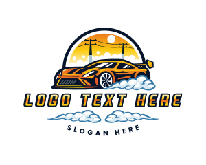 Driving - Automobile Car Wash  Detailing logo design
