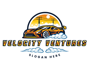 Automobile Car Wash  Detailing logo design