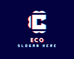 Game Stream - Static Motion Letter C logo design