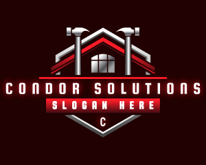 Roof Construction Property logo design