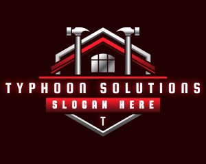 Roof Construction Property logo design