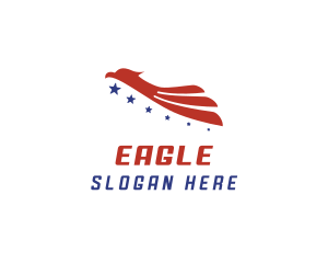 USA Patriotic Eagle logo design