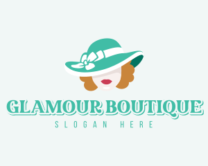 Glamour - Fashion Hat Woman logo design