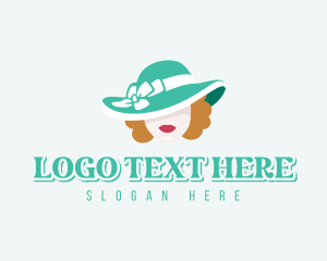 Pretty - Fashion Hat Woman logo design