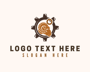 Mechanic - Industrial Cog Ram logo design