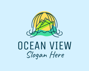 Ocean Mountain Travel logo design