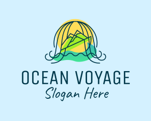 Ocean Mountain Travel logo design