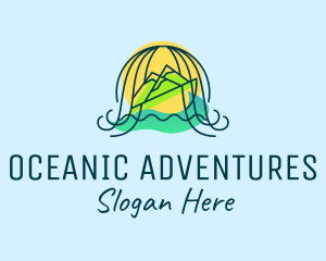 Ocean Mountain Travel logo design