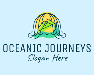 Ocean Mountain Travel logo design