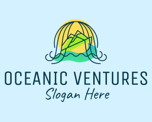 Ocean Mountain Travel logo design